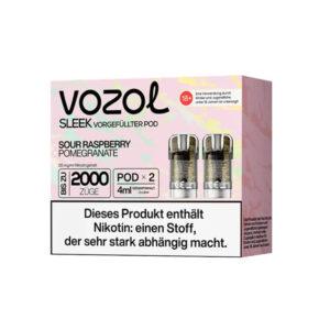 Vozol Sleek Pods Rassberry Pomegranat 2 x 2ml